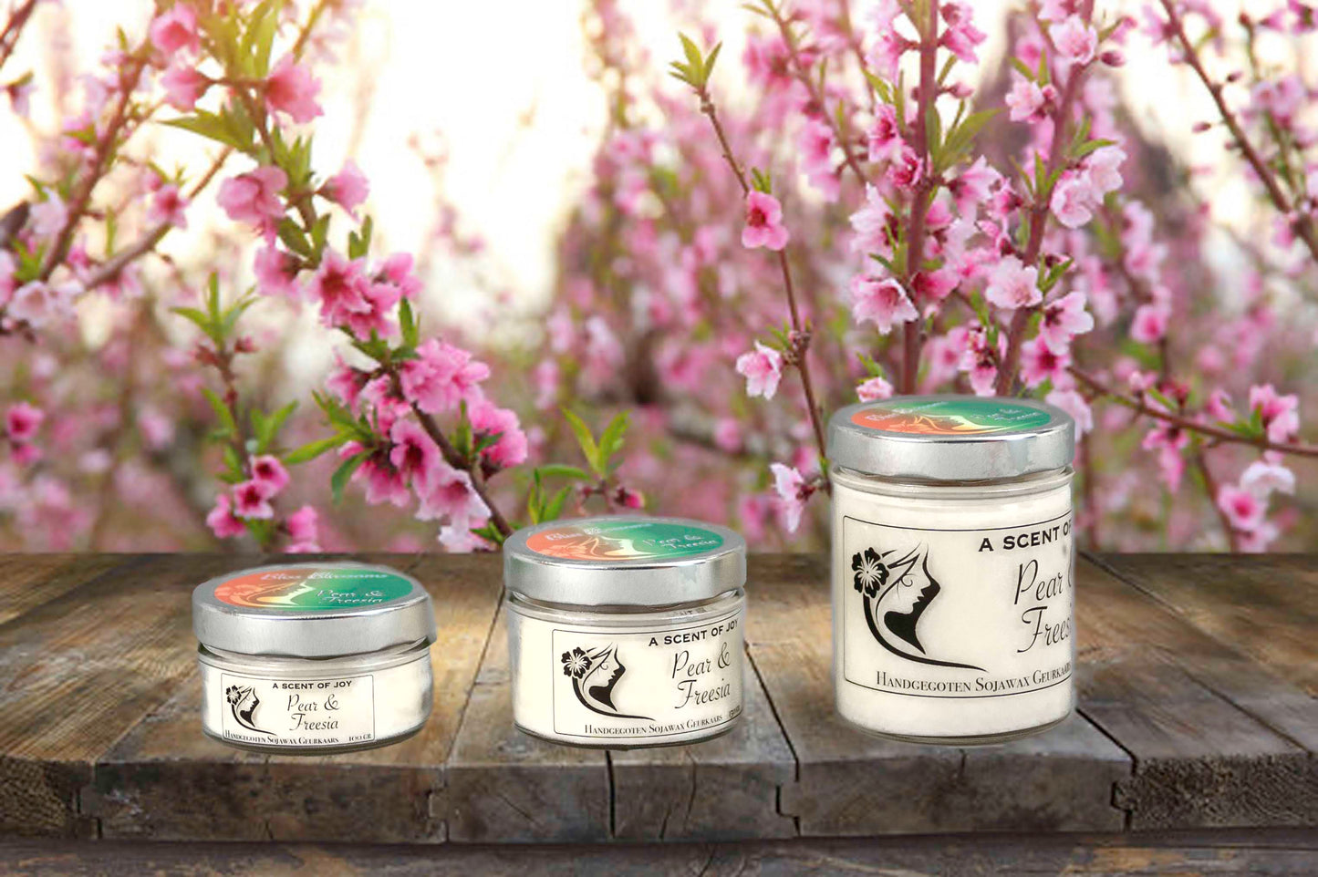 Sojawax geurkaars Pear & Freesia